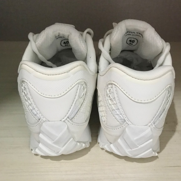 Bottega Veneta Men's/Women's White Thick-Sole Mesh Sneakers - Picture 7 of 9